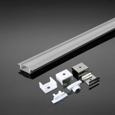 V-TAC hliníkový profil pre LED pásy 2000x24,7x7mm biely zapustený - 2m