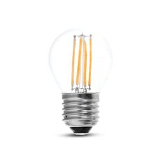 V-TAC LED žiarovka E14 C37 4W teplá biela filament s chvostom