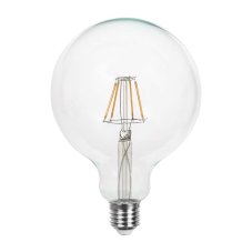 V-TAC LED žiarovka E27 G125 10W teplá biela fiilament