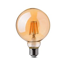 V-TAC LED žiarovka E27 G125 8W 2200K filament stmievateľná
