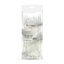 V-TAC sťahovacie pásky 2,5 x 150mm biele - balenie 100 ks