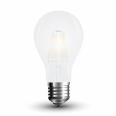 V-TAC LED žiarovka E27 A60 4W studená biela filament frost