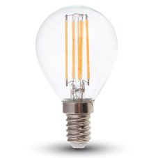 V-TAC LED žiarovka E14 P45 6W studená biela filament