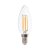 V-TAC LED žiarovka E14 C37 6W teplá biela filament