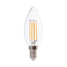 V-TAC LED žiarovka E14 C37 6W teplá biela filament