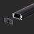 V-TAC hliníkový profil pre LED pásy 2000x17,4x7mm čierny povrchový - 2m