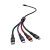 V-TAC POWER USB kábel 4v1 1,2m čierny