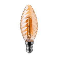 V-TAC LED žiarovka E14 C37 4W 2200K filament amber twist