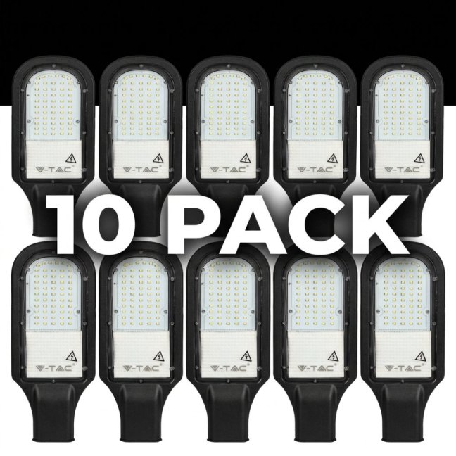 V-TAC PRO pouličné LED svietidlo 30W studená biela - 10 ks