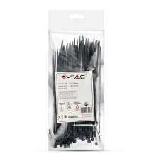 V-TAC sťahovacie pásky 2,5 x 150mm čierne - balenie 100 ks