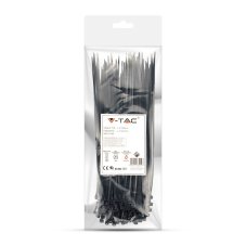 V-TAC sťahovacie pásky 2,5 x 200mm čierne - balenie 100 ks