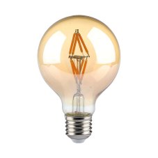 V-TAC LED žiarovka E27 G80 4W 1800K filament amber