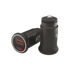 V-TAC nabíjačka USB + USB-C do autozapaľovača