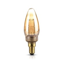 V-TAC LED žiarovka E14 C37 2W 1800K filament amber